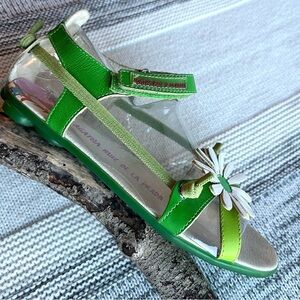 AGATHA RUIZ DE LA PRADA girls green leather sandals, EU 35